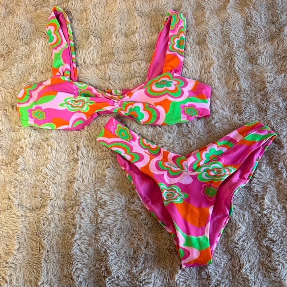 Vibrant Floral Bikini Bottoms